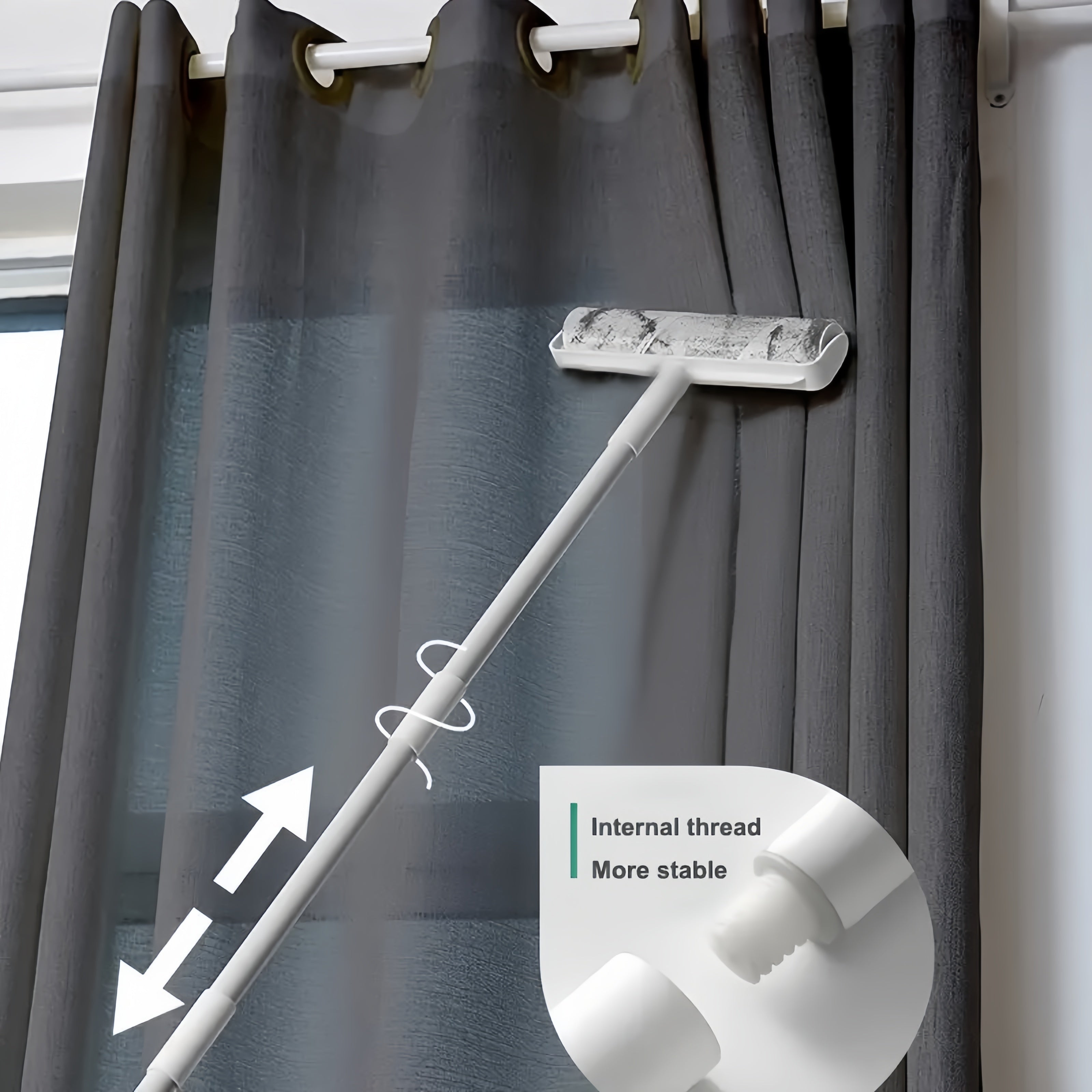 Large Lint Rollers for Carpet, Sticky Rollers for Floor with 4 Extendable Handle