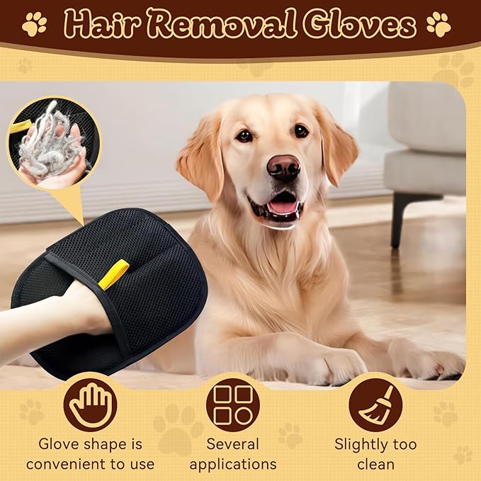 Fur Magnet, Pet Hair Removal Glove for Dogs & Cats, Reusable