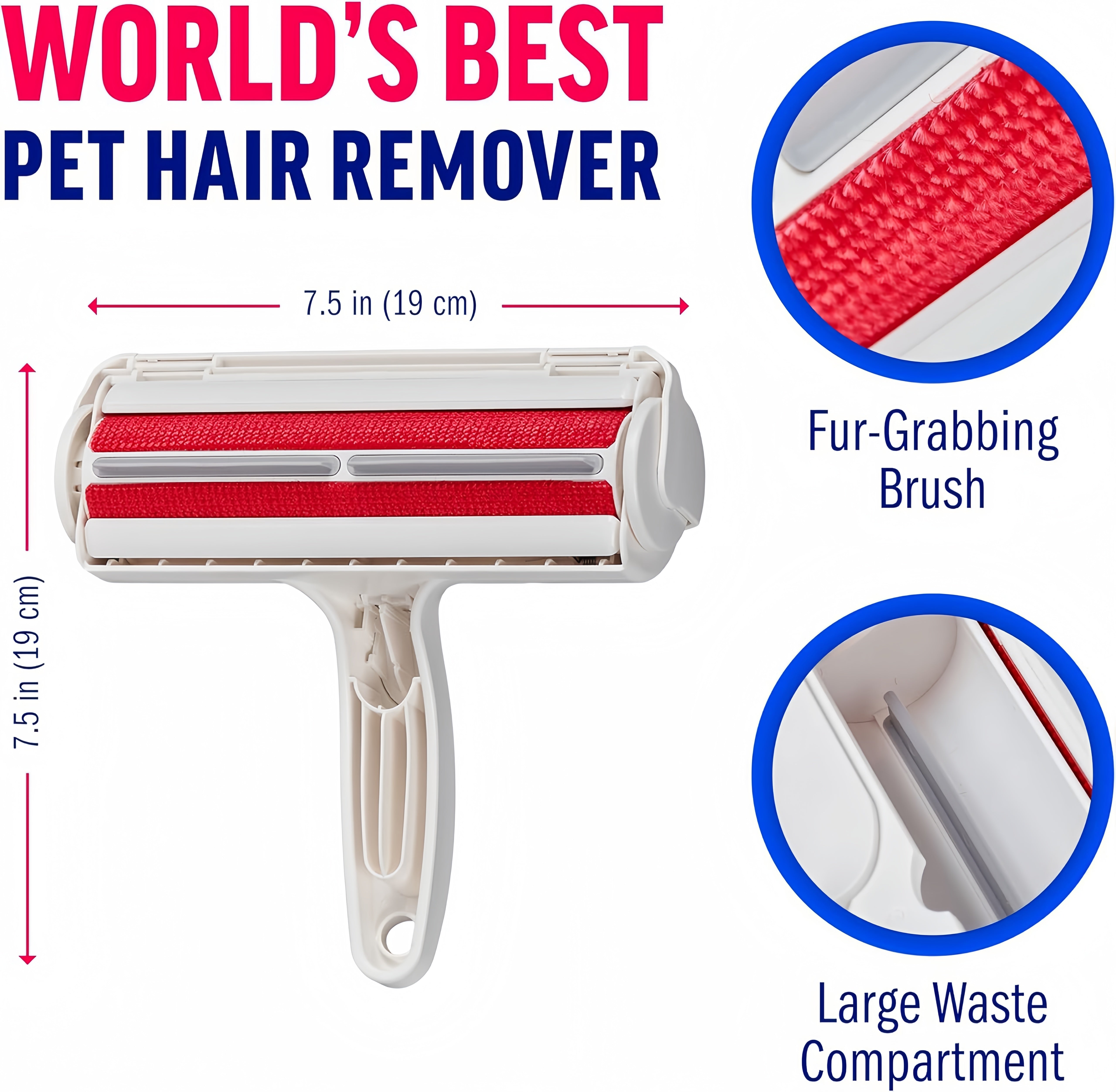 Roller Pet Hair Remover and Reusable Lint Roller
